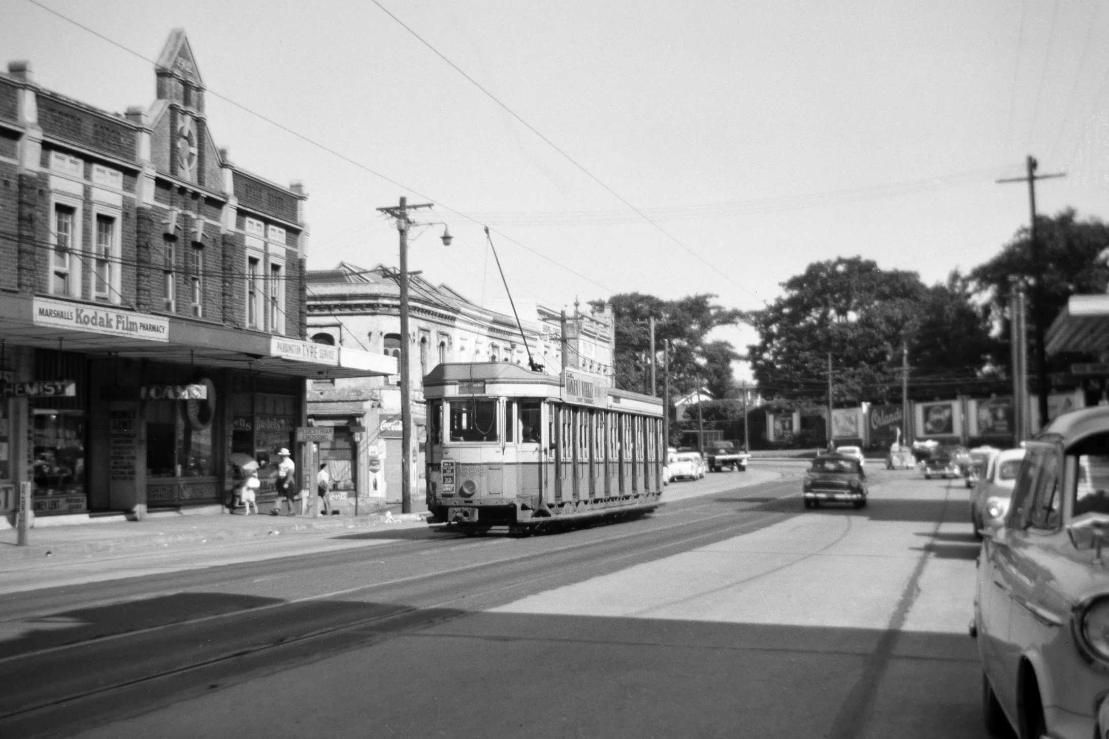 Verona -  A tram makes its way through the heart of Oxford Street with the Verona standing proudly nearby